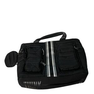 THINK ROYLN black nylon satchel with small detachable coin holder and strap